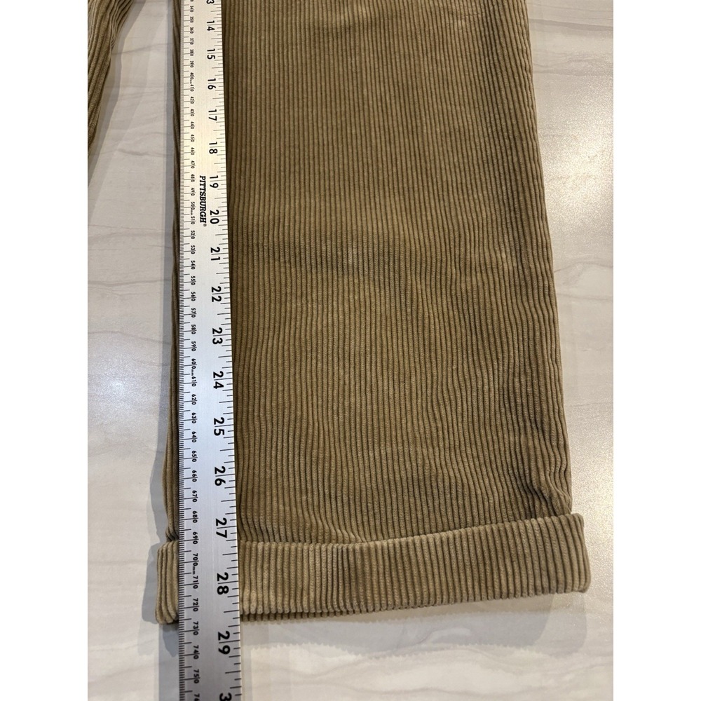VTG Lands' End Men's Corduroy Pants 36 Tan/Khaki Double Pleated Traditional Fit - Picture 7 of 14